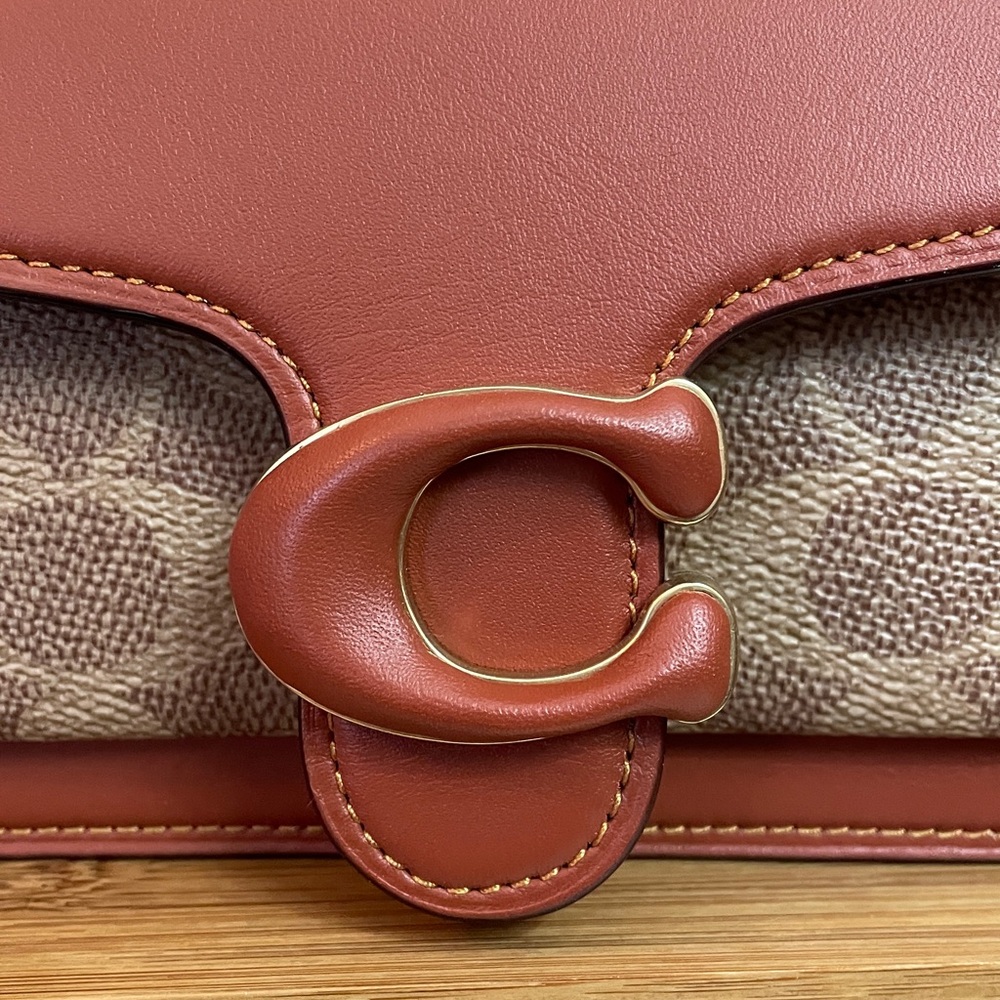 Coach Tabby Crossbody Wristlet Brass/Rust NWT - Picture 5 of 17